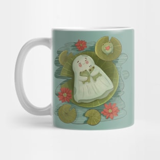 Cute Boo Haw Hugs A Frog In The Lotus Pond Mug